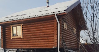 Баня из оцилиндрованного бревна под ключ в Красноуфимске - от 134303 рублей