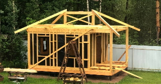 Сарай из бруса 100х100 в Красноуфимске - строительство под ключ | Строй-Крф от 41324 руб.
